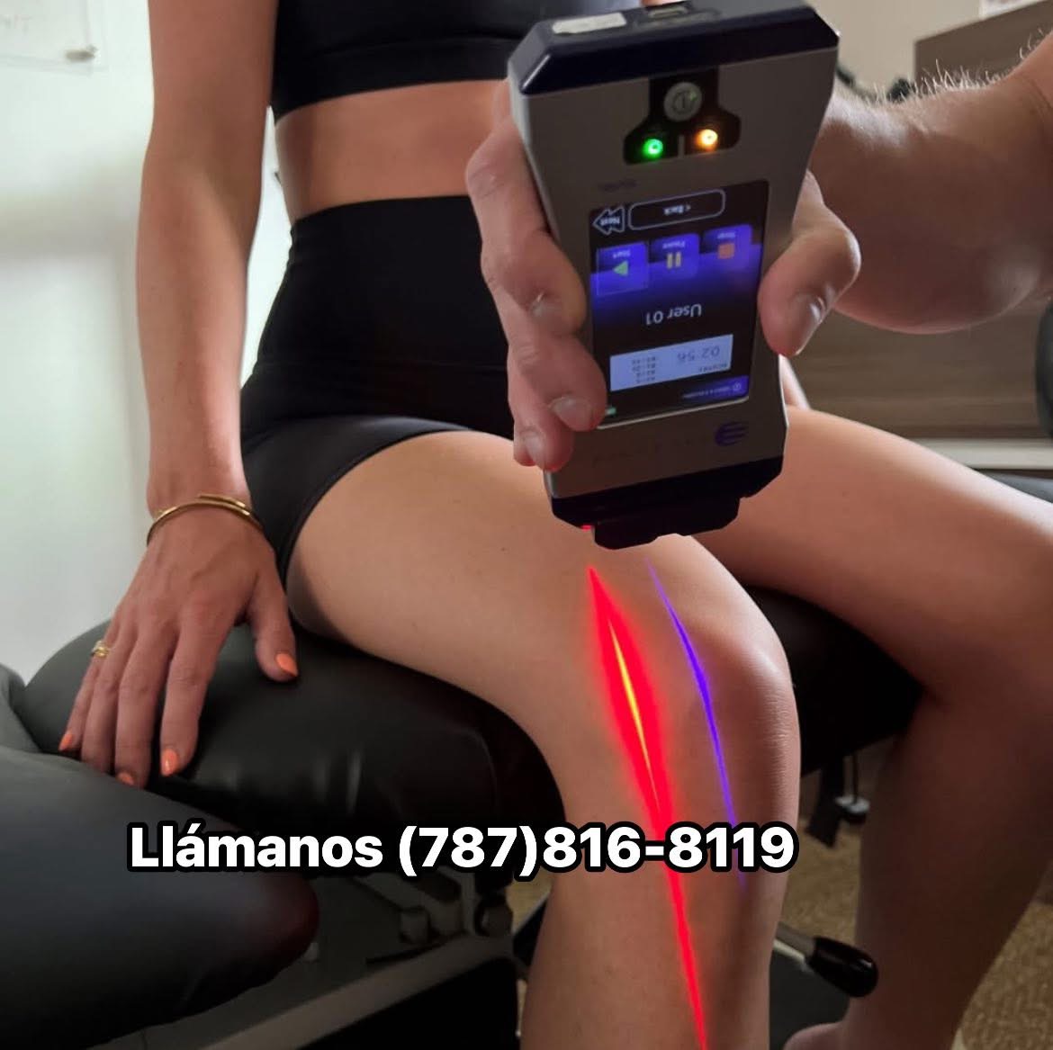 Terapia láser en rodilla